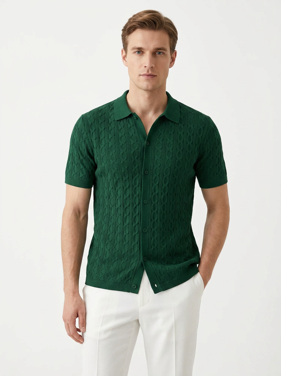 Eschere “Emblem Knit” Short Sleeve Shirt