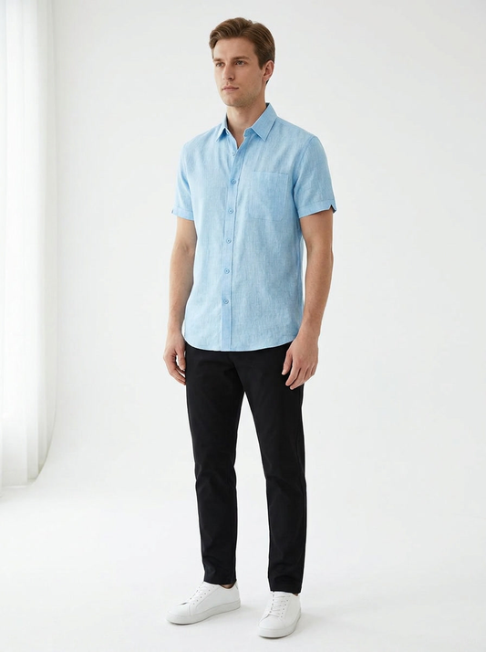 Eschere “Coast Form” Linen Shirt
