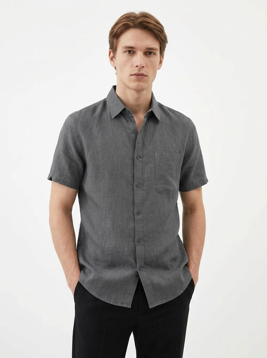 Eschere “Coast Form” Linen Shirt