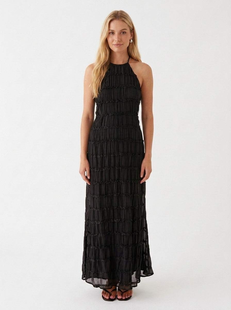 Eschere “Solace” Backless Maxi Dress