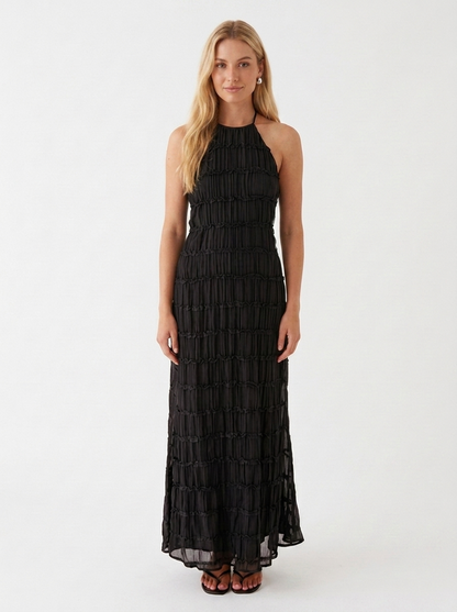 Eschere “Solace” Backless Maxi Dress